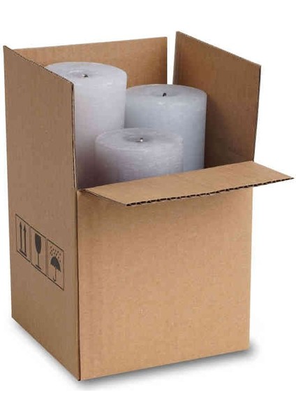 30X23X23 cm Esmer Tek Oluklu A-Box Taşıma Kolisi 200 Adet