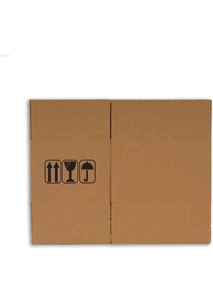 30X23X23 cm Esmer Tek Oluklu A-Box Taşıma Kolisi 10 Adet