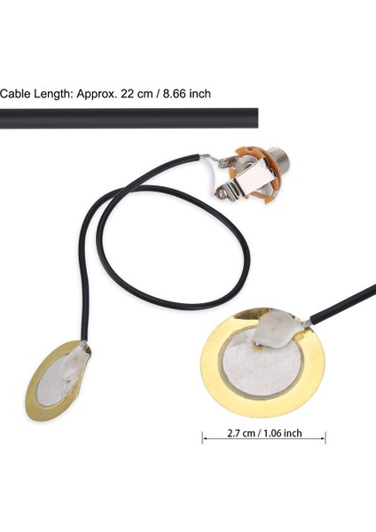 Akustik Gitar Transdüseri Önceden Kablolanmış Amfi Piezo Jack Manyetik Aksesuarı (Yurt Dışından) fırsatları