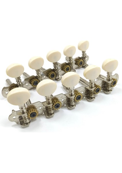10 Telli Gitar Akort Burguları Krom Kaplamalı Makine Kafaları 5l 5r Akustik Gitar Enstrümanları Aksesuar Parçası (Yurt Dışından) fırsatları