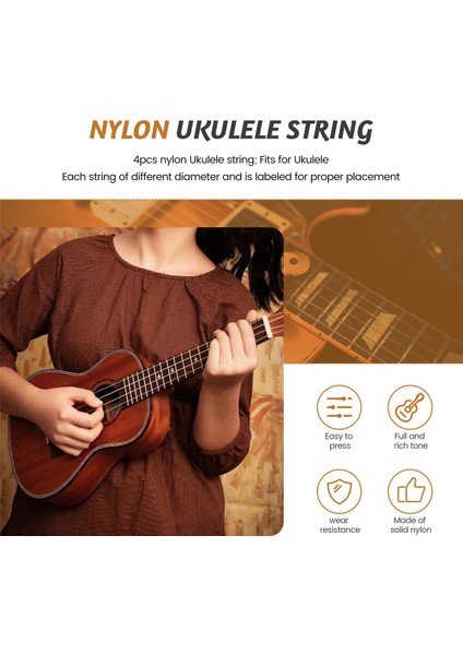 Adet Beyaz Naylon Ukulele Tel Seti (Yurt Dışından) fırsatları