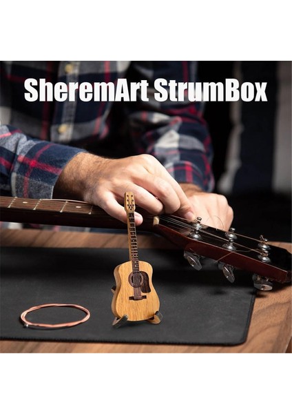3set Sherum Strumbox, Sheremart Strumbox, 3 Adet Gitar Penası ile Ahşap Akustik Gitar Penası Kutusu, Gitar Penası Vitrin Kutusu (Yurt Dışından) fırsatları