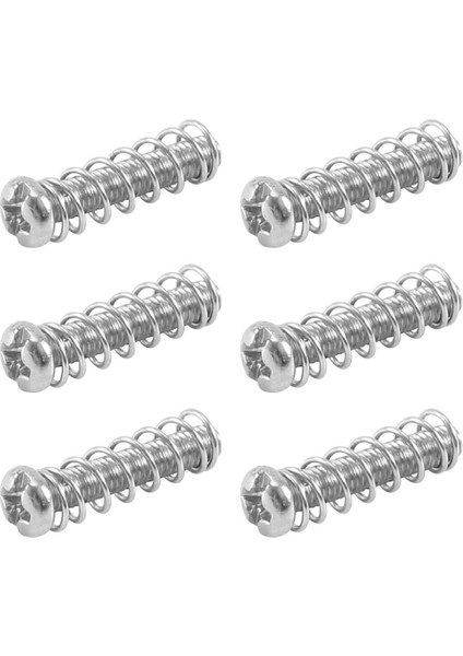 6 Adet Elektrik Gitar Tremolo Köprü Tel Eyerleri Montaj Ayarı Konik Yay ve Vidalar Gümüş (Yurt Dışından) fiyatları