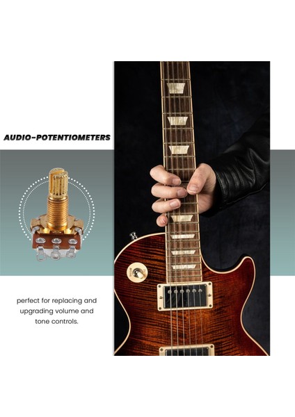 Gitar Potansiyometresi Ses Sesi ve Ton Potları Anahtar Kontrolü A500K Bölünmüş Şaft Konik Potansiyometreler Altın 5'li Paket (Yurt Dışından) modelleri
