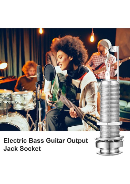 Silindir Klips Uç Pim Mono Panel Çıkış Jak Soketi Elektrik Gitar Bas 6.35MM (Yurt Dışından) fırsatları