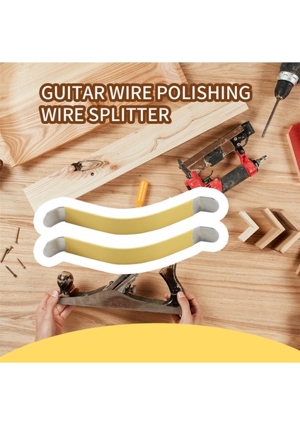Adet Metal Tel Yayıcı Gitar Lutçusu Fretboard Temizleme Aleti Sarı (Yurt Dışından) fırsatları