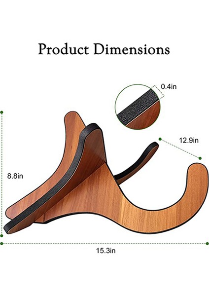 Akustik Klasik Bas Gitar Için Yumuşak Kauçuk Kapaklı Ahşap Stand x Çerçeve Tarzı Taşınabilir Telli Çalgı Standı (Yurt Dışından) modelleri
