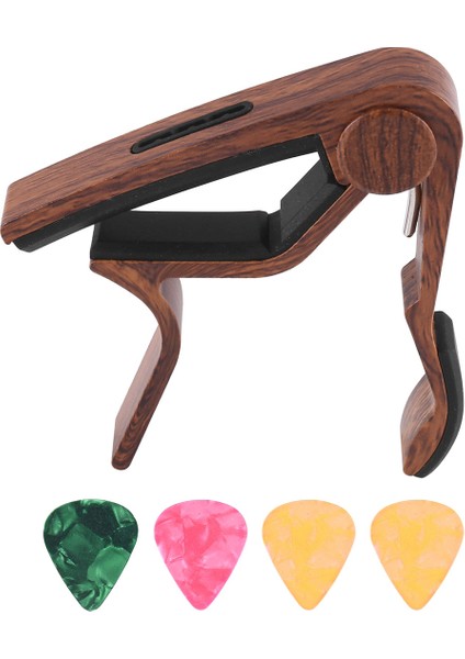 Gitar Capo, Pick Holder ve Akustik Elektro Gitar, Ukulele, Mandolin, Banjo Için 4 Gitar Penası (Yurt Dışından)