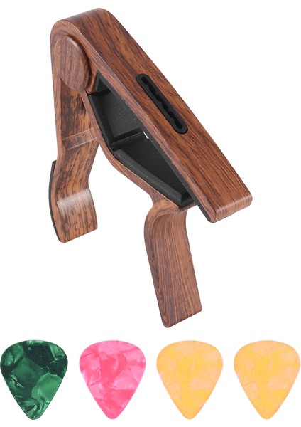 Gitar Capo, Pick Holder ve Akustik Elektro Gitar, Ukulele, Mandolin, Banjo Için 4 Gitar Penası (Yurt Dışından) fırsatları