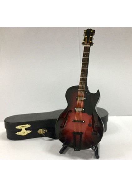 Mini Elektrik Gitar Modeli Minyatür Dekorasyon Müzik Aletleri Kılıf ve Stand Ile, 12CM (Yurt Dışından) modelleri
