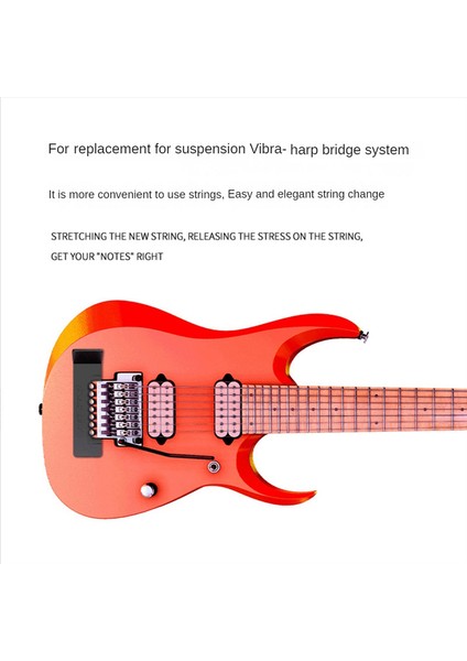 Gitar Yüzen Tremolo Köprüsü Shim-Raise Gitar Köprüleri Kolay Ayarlama ve Daha Hızlı Tel Değişimi Için Akort (Yurt Dışından)