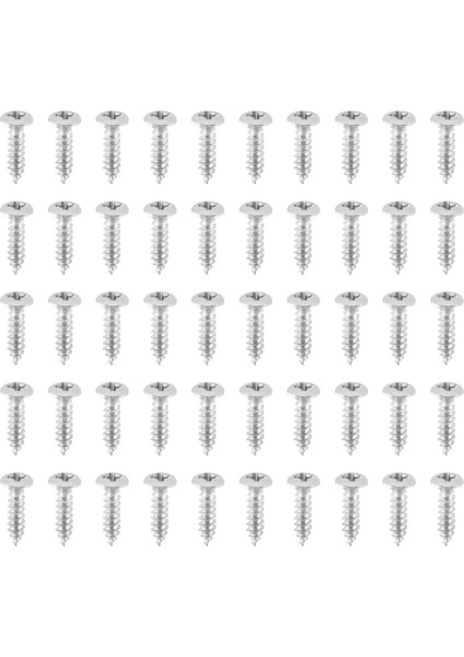 50X Gitar Bas Vidaları Scratchplates Pickguard Parçaları, Gümüş (Yurt Dışından)