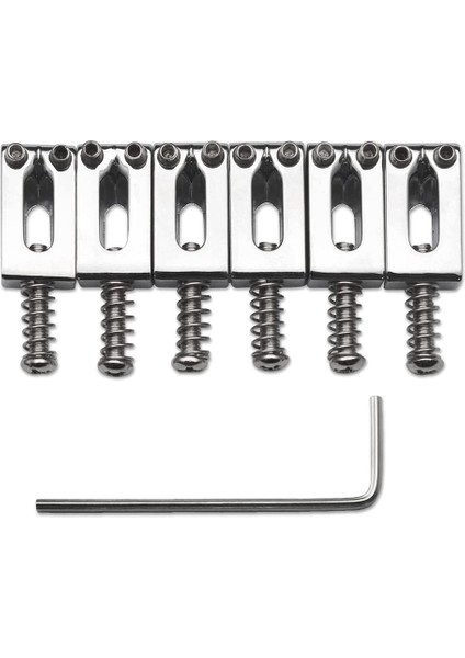 10.5mm Gitar Tremolo Köprü Eyerleri Fender Stratocaster Strat Telecaster Tele Elektrik Gitar Aksesuarları, Gümüş (Yurt Dışından)