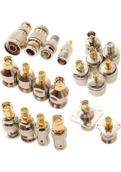 Sma'dan N Bnc'ye Tnc F Tipi Konnektörler Erkek Dişi Kitleri 20'si 1 Arada N'den Sma'ya Bnc'den Sma'ya Tnc'den Sma'ya Rf Adaptörü (Yurt Dışından)