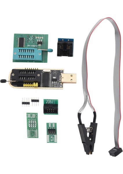 1set CH341A 24 25 Serisi Eeprom Flash Bıos USB Programlayıcı + Soıc8 Sop8 Test Klipsi + Spı Flash 1.8V Adaptörü + Sop8 Soıc8 Ila Dıp8 (Yurt Dışından) modelleri