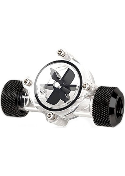 G1/4 Inç Akış Göstergesi, Şeffaf Ana Gövde, Siyah Bıçak, Mat Siyah Pc Bilgisayar Su Soğutma Sistemi Akış Ölçer Göstergesi (Yurt Dışından)