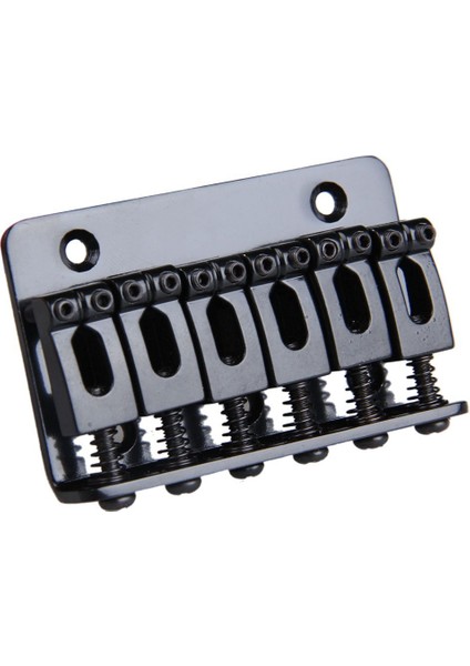 6 Eyer Hardtail Köprü Üstten Yüklemeli 65MM Elektrik Gitar Köprüsü (Siyah) (Yurt Dışından)
