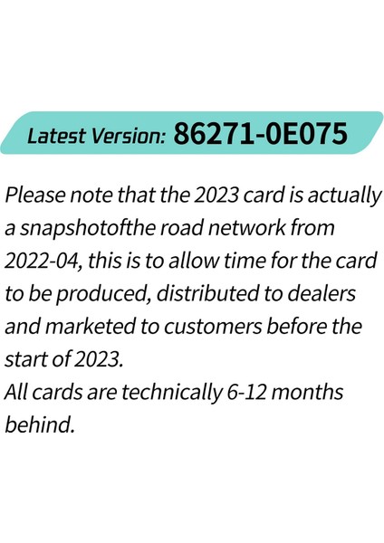 86271 0E075 Navigasyon Kartı Haritaları Abd ve Kanada Haritası Için Navigasyon Gps Kartını Güncelle (Yurt Dışından) modelleri