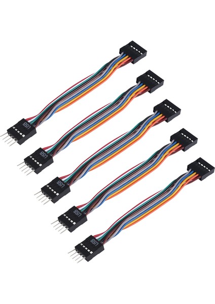Lenovo Anakart Için Sıradan Şasi Adaptör Kablosu, USB 9-Pin Revolution 11-Pin Dişi Dönüşüm Kablosu 24AWG, 5 Adet (Yurt Dışından)
