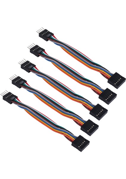 Lenovo Anakart Için Sıradan Şasi Adaptör Kablosu, USB 9-Pin Revolution 11-Pin Dişi Dönüşüm Kablosu 24AWG, 5 Adet (Yurt Dışından) modelleri