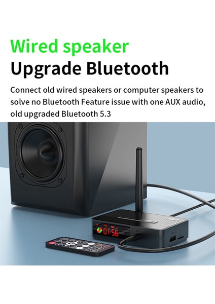 Bluetooth 5.3 Alıcı Verici Adaptörü Hıfı Ses Kalitesi Nfc Uzaktan Kumanda Stereo Aux Koaksiyel Fiber Optik Adaptör (Yurt Dışından) fiyatları