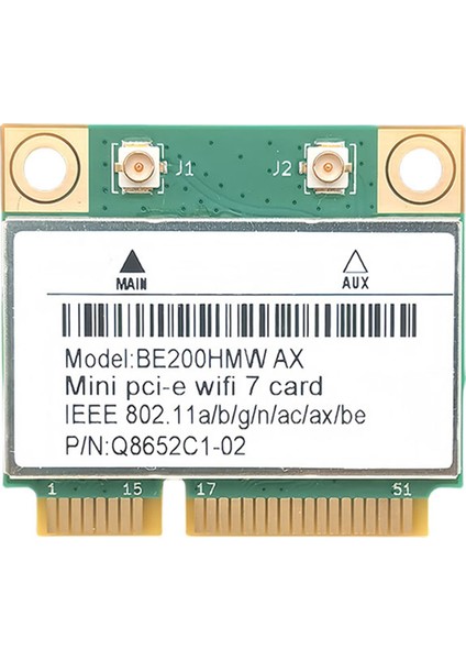 Wifi 7 Pcı-E Wifi Kartı BE200 BE200HMW 8774MBPS 2.4g/5g/6ghz Bluetooth 5.4 802.11BE Ağ Bağdaştırıcısı Için Anten Yok (Yurt Dışından)