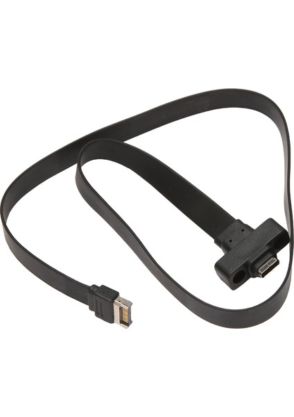 USB 3.1 Ön Panel Tip E'den Tip C'ye Uzatma Kablosu, Gen 2 (10 Gbit/s) Dahili Adaptör Kablosu, 2 Vidayla (50 Cm) (Yurt Dışından)