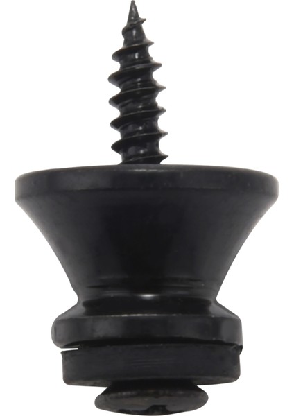 x Elektrik Akustik Gitar Bas Askısı Düğme Vida Kilit Pimleri Burgular Pedler Siyah (Yurt Dışından)