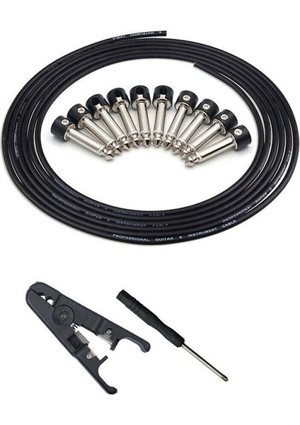Lehimsiz Konnektörler Tasarım Gitar Kablosu Kendin Yap Gitar Pedal Yama Kablosu Kiti (Yurt Dışından)