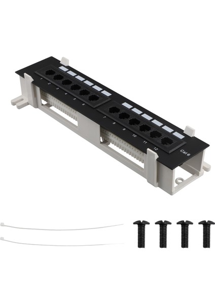 Ağ Araç Takımı 12 Port Cat6 Patch Panel RJ45 Ağ Duvar Montaj Rafı Yüzey Duvar Montaj Braketi ile (Yurt Dışından) fiyatları