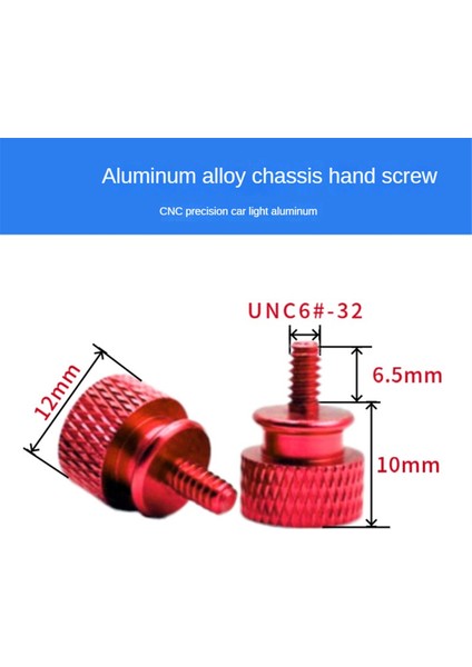 10 Adet/grup Unc6 -32 M3.5 Gpu Tutucu Psu Bilgisayar Kasası Yan Panel Vidaları Pc Montajı Su Soğutma Kırmızı El Vidaları (Yurt Dışından) modelleri