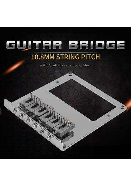6 Makaralı Eyer 6 Telli Humbucker Gitar Köprüsü Tele Telecaster Gitar Için (Krom) (Yurt Dışından) fırsatları