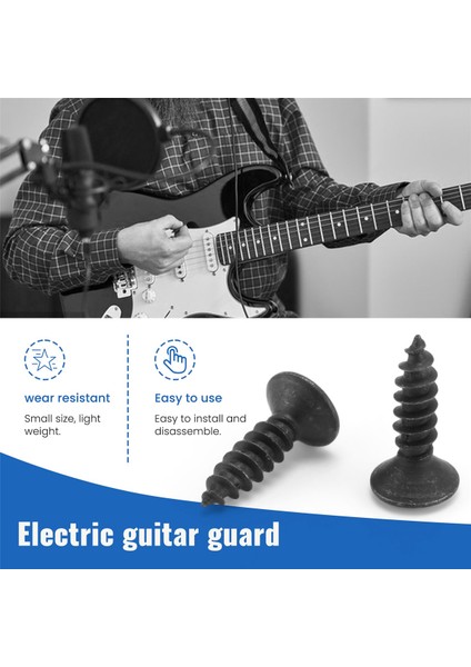 50 Adet Pickguard Vidaları 3mm Fender Strat Tarzı Gitar Için (Siyah) (Yurt Dışından) fırsatları