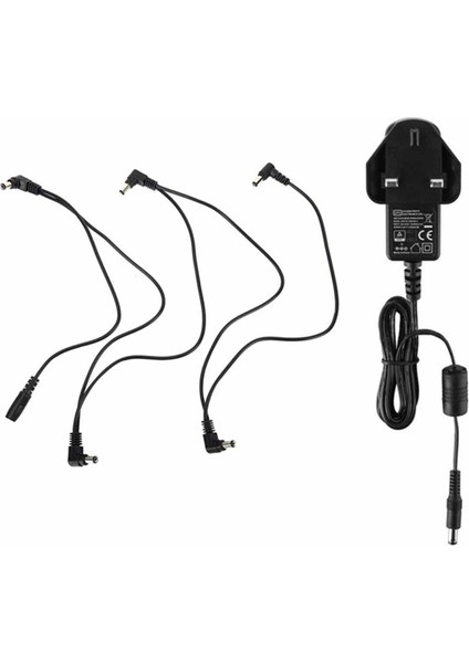 Gitar Pedal Güç Kaynağı Adaptörü 9V Dc Uç Negatif 5 Yollu Daisy Chain Kabloları Gitar Efekt Pedalı Için.uk Fişi (Yurt Dışından)