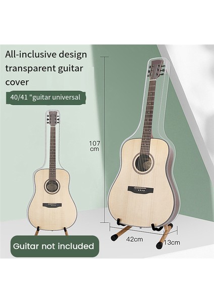 Gitar Toz Kapağı Şeffaf Yarı Saydam Toz Geçirmez Su Geçirmez Akustik Elektrik Gitar Kapağı Koruyucu Saklama Çantası (Yurt Dışından) modelleri