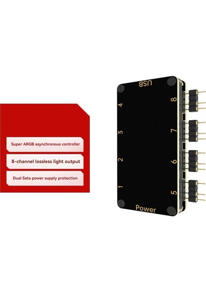 Signalrgb Openrgb Evrensel 8port 5V 3pın Argb Asenkron Kontrol Cihazı Hub Bilgisayar Pc Kasası Soğutma Fanları Işık Şeridi (Yurt Dışından) fırsatları