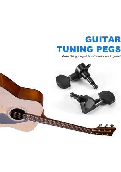 6 Adet Siyah Kapalı Elektrikli Akort Burguları Akort Makinesi Kafası 3r 3l / Akustik Gitar (Yurt Dışından) fırsatları