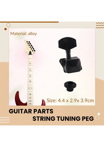 6 Adet Tel Ayar Burguları Makine Kafaları Ayarlayıcılar Sağ El Elektrik Akustik Gitar Parçalarının Değiştirilmesi (Yurt Dışından) fırsatları