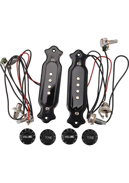 2 Set Önceden Kablolanmış Sigara Kutusu Gitar Manyetiği Elektrik Gitar Için Ses ve Ton Özelliği (Yurt Dışından)