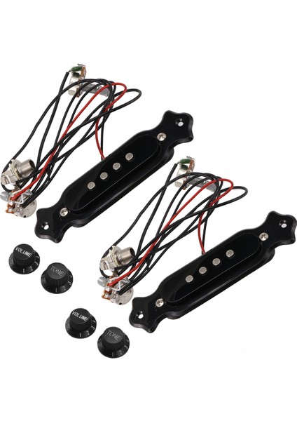 2 Set Önceden Kablolanmış Sigara Kutusu Gitar Manyetiği Elektrik Gitar Için Ses ve Ton Özelliği (Yurt Dışından) fiyatları
