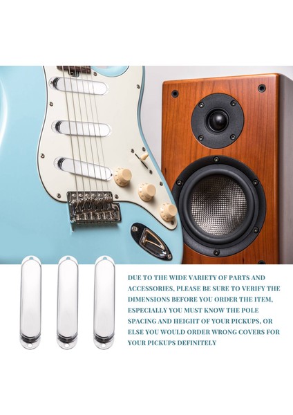 3 Adet Krom Metal Sızdırmaz St Strat Gitar Manyetik Kılıfı 3 Kapalı Tek Bobinli Manyetik Kılıfı Stratocaster Için (Yurt Dışından)