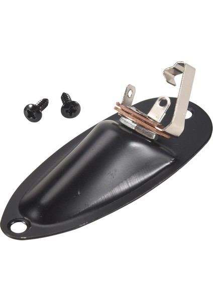 Tekne Stili 1/4 Inç Yüklü Gitar Çıkışı Mono Jak Fiş Soket Plakası Strat Stratocater Stili Elektrik Gitar Için, Siyah (Yurt Dışından) modelleri