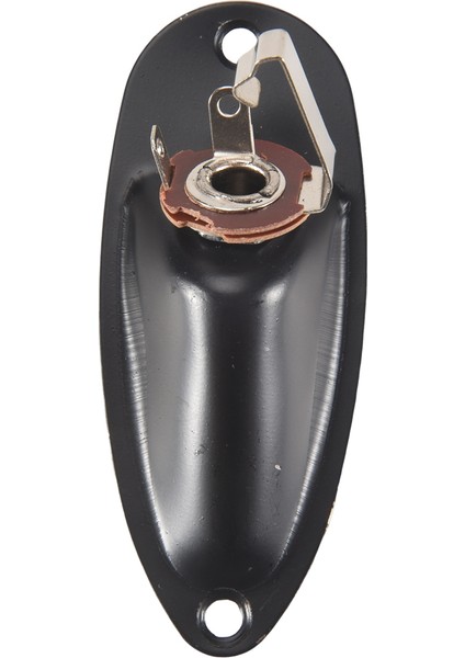 Tekne Stili 1/4 Inç Yüklü Gitar Çıkışı Mono Jak Fiş Soket Plakası Strat Stratocater Stili Elektrik Gitar Için, Siyah (Yurt Dışından) fırsatları