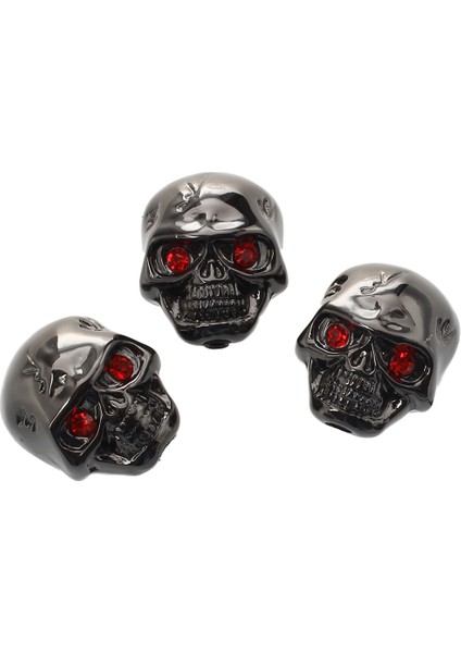 3 Adet Elektrik Gitar Kafatası Başlı Ses Kontrol Düğmeleri---Siyah (Yurt Dışından)