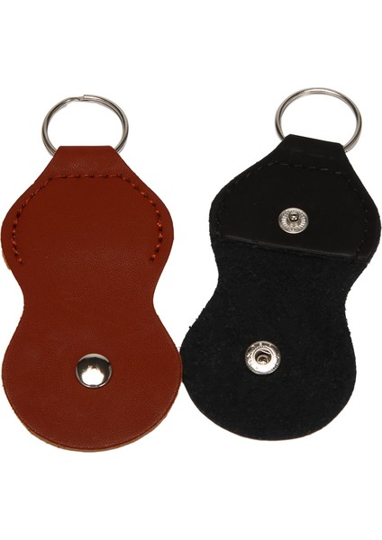 Gitar Pena Tutucu Kılıfı - Deri Anahtarlık Pena Anahtarlık Kılıfları Çanta (2 Paket - Siyah, Kahverengi) (Yurt Dışından)