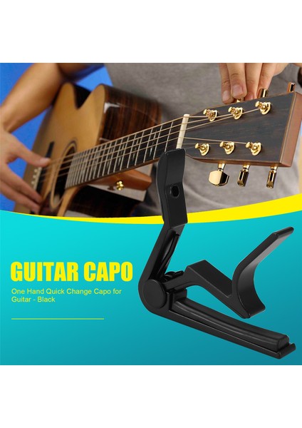 Gitar Için Tek El Hızlı Değiştirilebilir Kapo - Siyah (Yurt Dışından) fırsatları