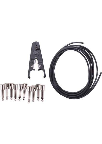 10FT Gitar Lehimsiz Pedalboard Kablo Seti Angle Audio 6.35 Fişleri Gitar Efekt Pedalları Için (Yurt Dışından)