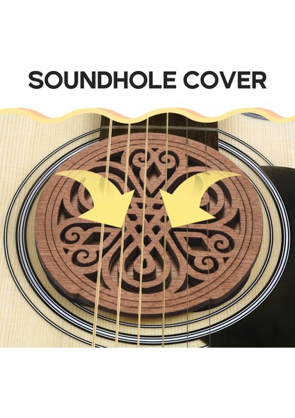 Gitar Ahşap Ses Deliği Ses Deliği Kapağı Bloğu Geri Bildirim Tamponu Maun Ağacı Eq Akustik Folk Gitarlar Için 7# (Yurt Dışından) fiyatları