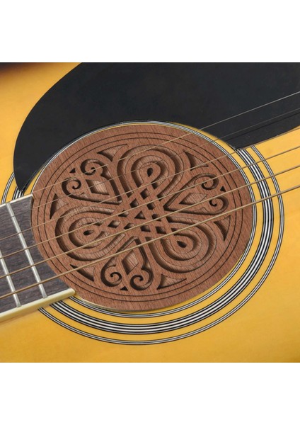 Gitar Ahşap Ses Deliği Ses Deliği Kapağı Bloğu Geri Bildirim Tamponu Maun Ağacı Eq Akustik Folk Gitarlar Için 7# (Yurt Dışından) fırsatları