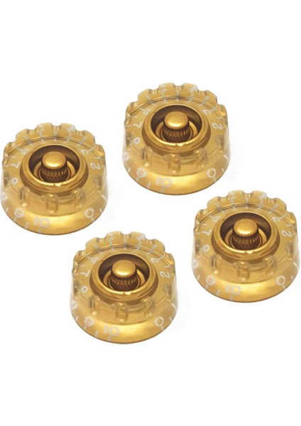 Gibson Les Paul Sg Elektrik Gitar Için Altın Çentikli Hız Düğmeleri (4'lü Set) 24 Ince Dişli Şaft Potuna Uyar (Yurt Dışından)